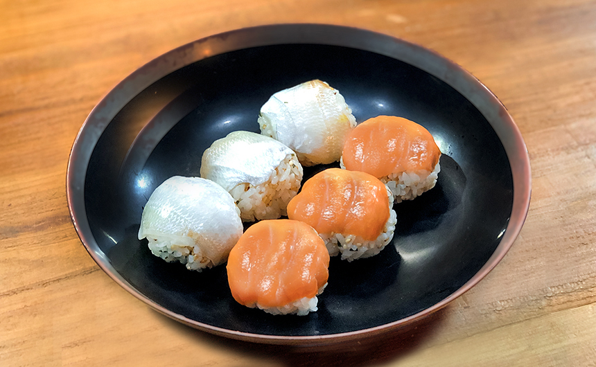 サーモンと小鯛の手まり寿司