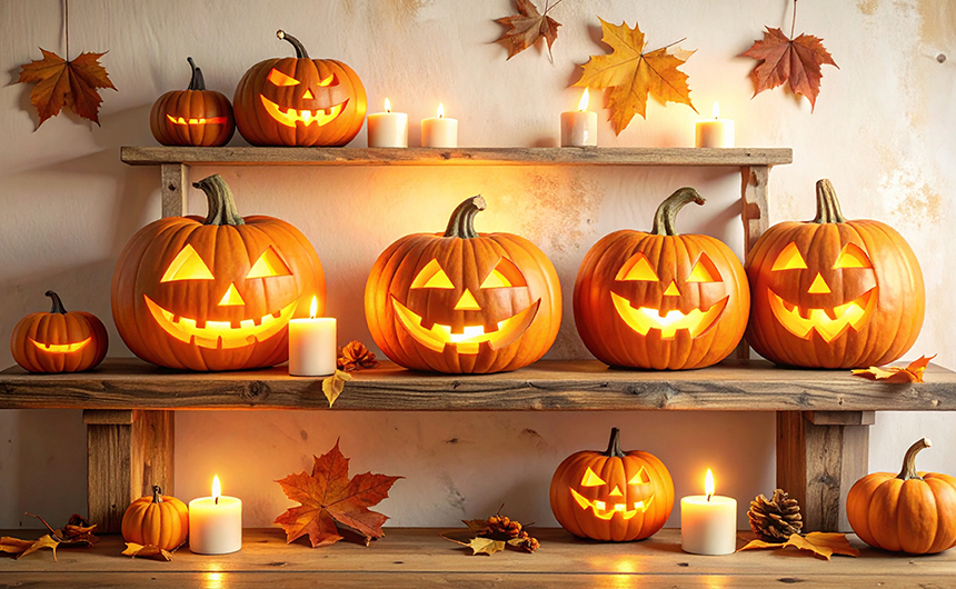 オレンジのジャック・オー・ランタンライト　ビッグ60㌢ オレンジのジャック・オー・ランタンライト ビッグ60㌢