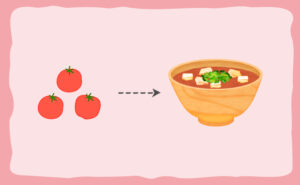 ミニトマトはお味噌汁の具になる