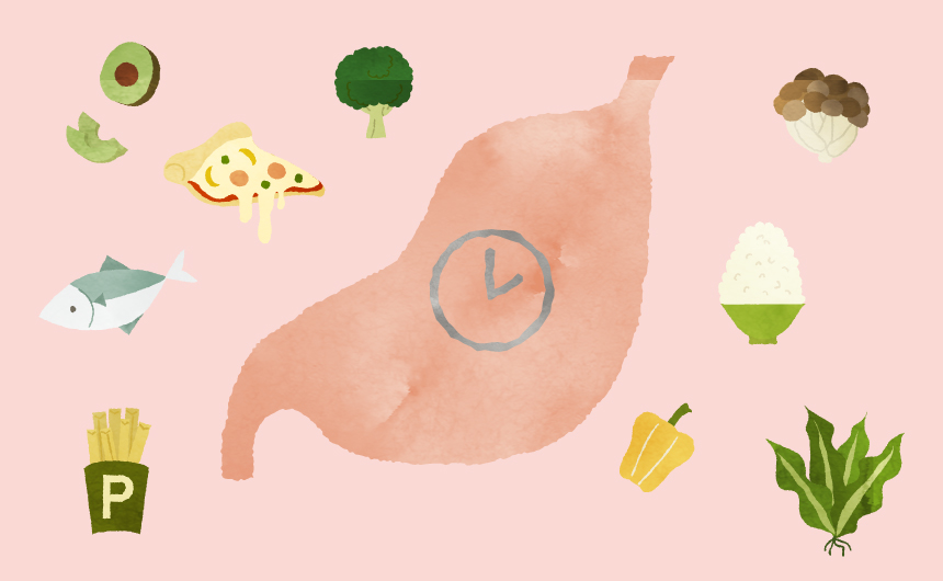 食べ物を消化するのにかかる時間は？
