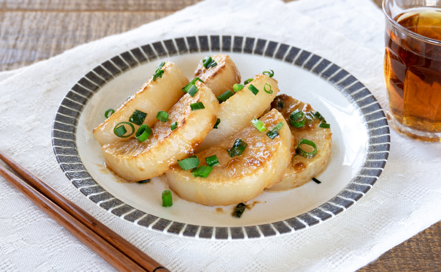 大根ステーキ甘みそバター焼き