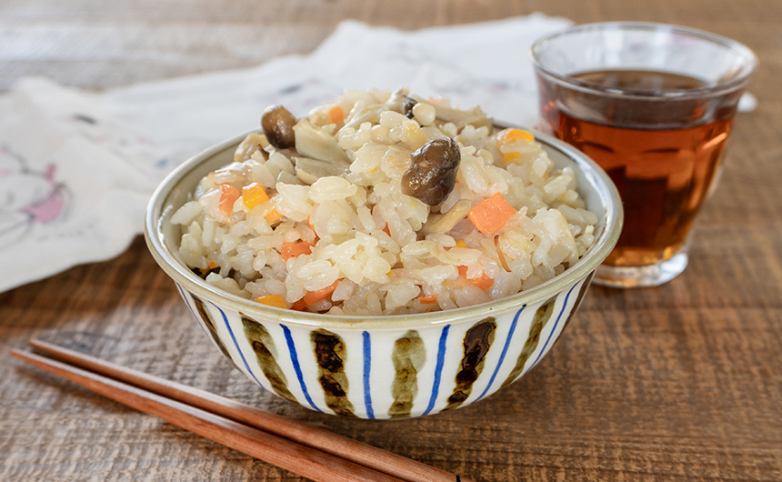 きのこのピラフ風炊き込みごはん