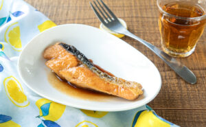 今週のおかず3品：鮭のムニエルレモンソース