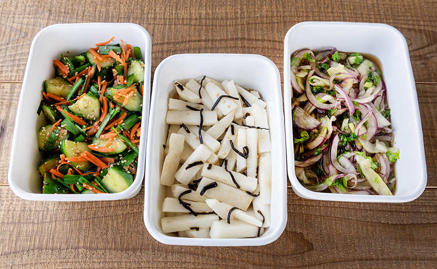 今週のお弁当：<span>お弁当に使える</span>お漬物シリーズ